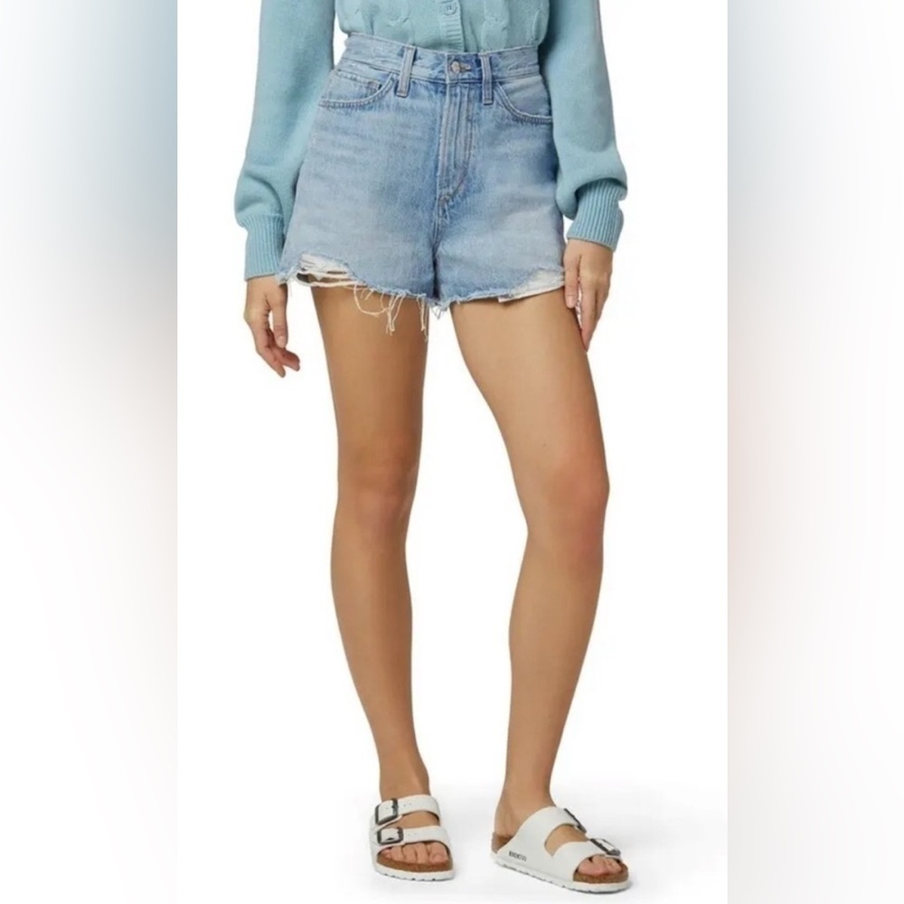 Favorite Daughter Distressed Chewed Hem Denim Jean Shorts size 29